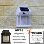BK-888 Mini Waterproof Solar Interaction Wall Lamp With Motion Sensor Security Light, Featuring 3 Lighting Levels - Image 6